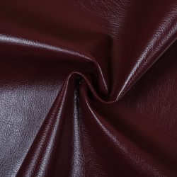 Ткань Дерматин (Кожзам) для мебели, цвет Бордовый (на отрез)  в Туле