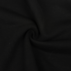 Ткань Футер 3-х нитка, Петля, цвет Черный (на отрез)  в Туле