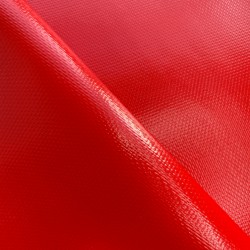 Ткань ПВХ 600 гр/м2 плотная, Красный (Ширина 150см), на отрез  в Туле