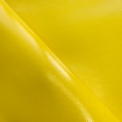 Ткань ПВХ 600 гр/м2 плотная, Жёлтый (Ширина 150см), на отрез  в Туле