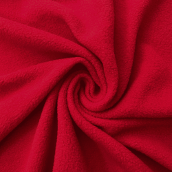 Ткань Флис Односторонний 130 гр/м2, цвет Красный (на отрез)  в Туле