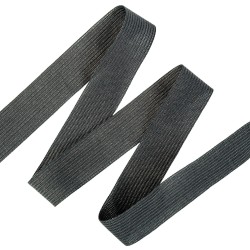 Окантовочная лента-бейка, цвет Чёрный 22мм (на отрез)  в Туле