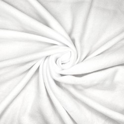 Ткань Флис Односторонний 130 гр/м2, цвет Белый (на отрез)  в Туле