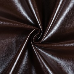 Ткань Дерматин (Кожзам) для мебели, цвет Темно-Коричневый (на отрез)  в Туле