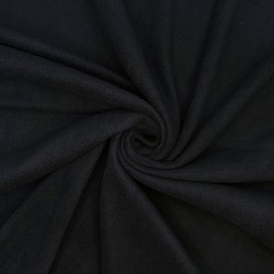 Ткань Флис Односторонний 130 гр/м2, цвет Черный (на отрез)  в Туле