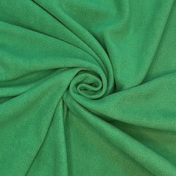 Ткань Флис Односторонний 130 гр/м2, цвет Зелёный (на отрез)  в Туле