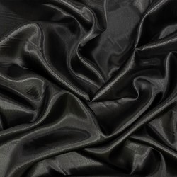Ткань Атлас-сатин, цвет Черный (на отрез)  в Туле